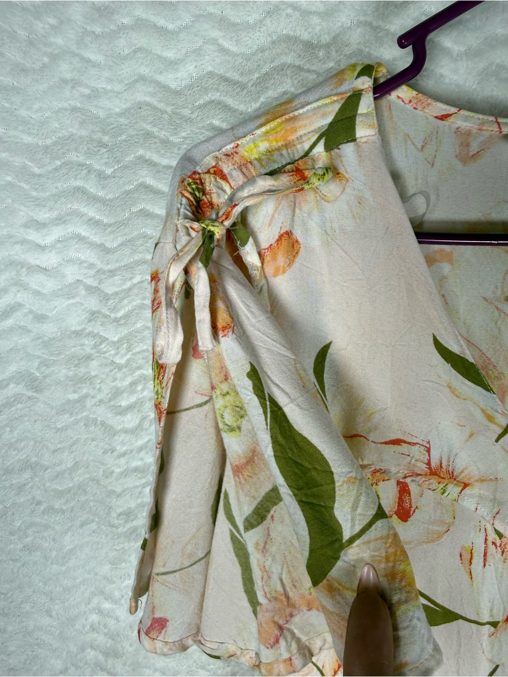 Floral Harlow & Rose High-Low Dress in Peach - Women's Summer Dress - Picture 4 of 8